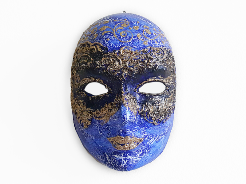 Volto Crackle Glitter | Balocoloc Venetian Masks